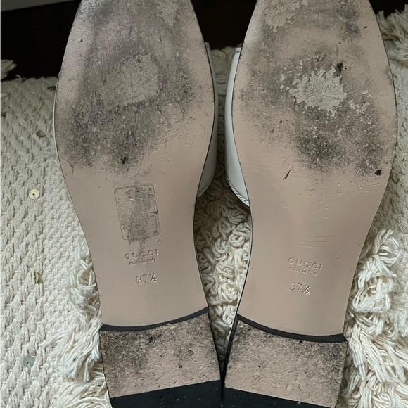 Authentic Gucci Womens Slide Sandalss with interlocking G White Leather. - Picture 5 of 7